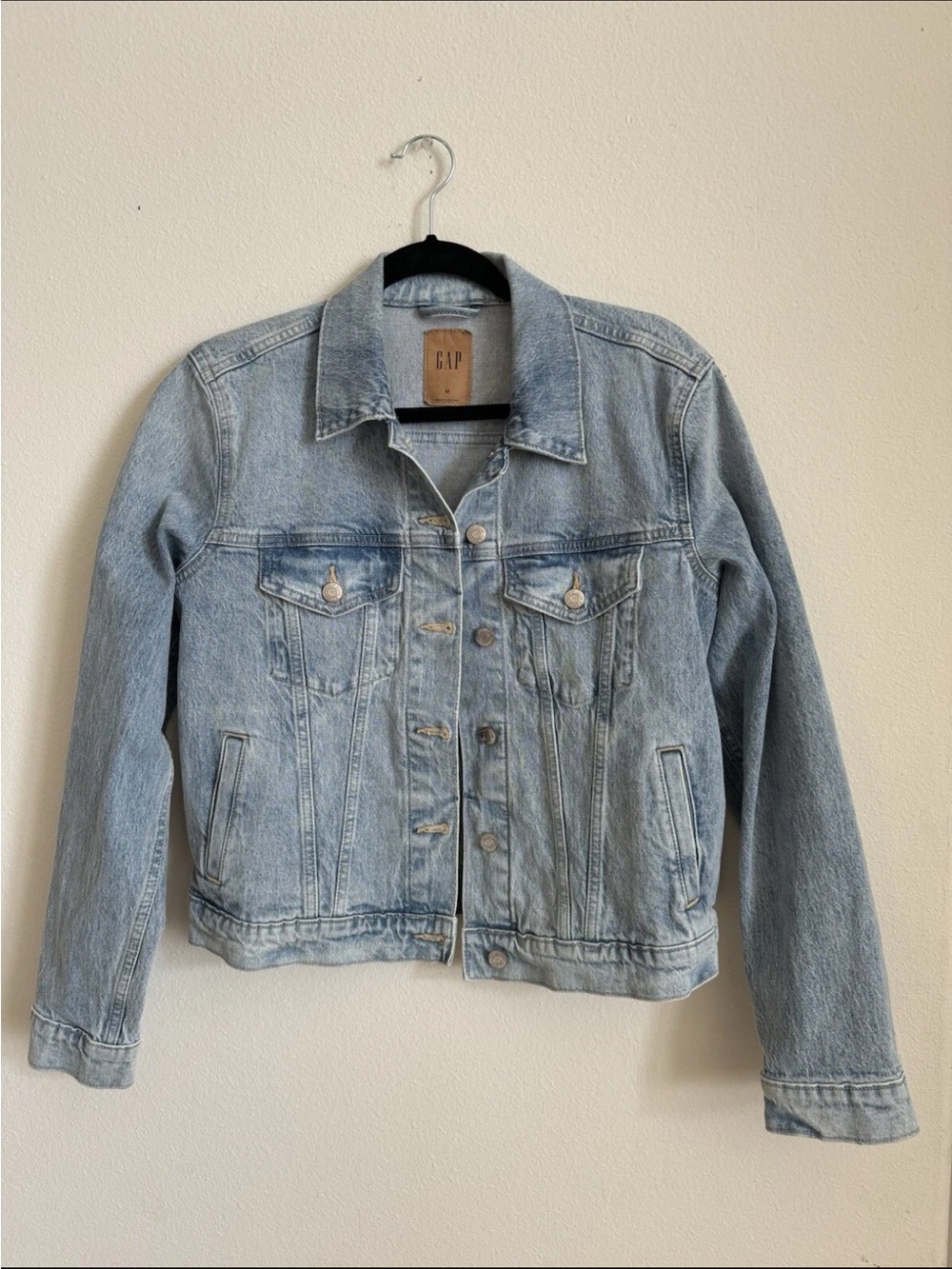 Gap Light Wash Denim Jean Western Jacket Size M Women’s